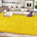 8x10 Yellow Area Rugs for Living Room, Large Fluffy Shag Rug for Bedroom Nursery by Unknown