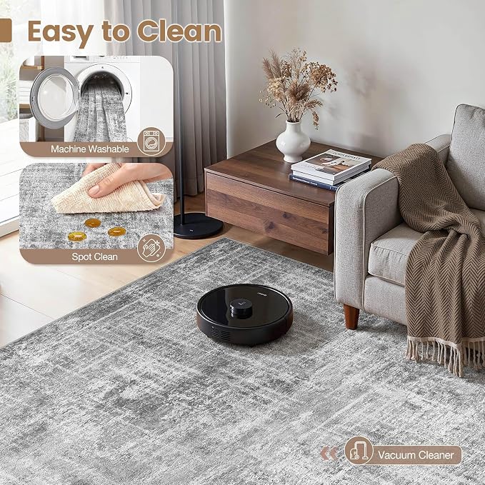 Washable 8x10 Area Rug for Living Room - Image 2