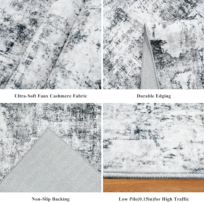 4x8 Washable Area Rug – Non-Slip Rubber Backed Indoor Rug - Image 5