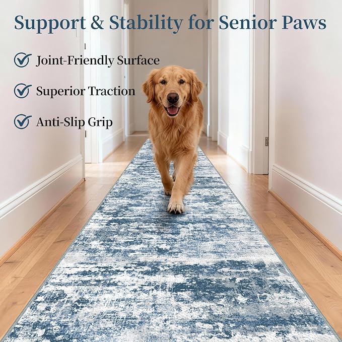 Washable Carpet Runners for Hallway 8ft-Non Slip Floor Runners for Dogs - Image 2