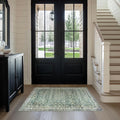 3x5 Area Rug for Entryway Indoor Low Pile Green Rugs by BILEEHOME