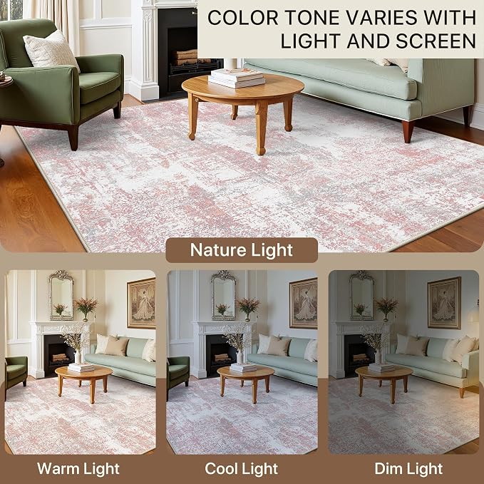 BEIMO Area Rugs 6x9 for Living Room Bedroom, Modern Abstract Machine Washable - Image 6