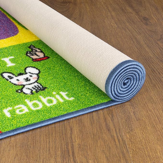 KC Cubs 5x7 ABC Alphabet ASL Sign Language Rug – Educational Non-Slip Carpet - Image 9
