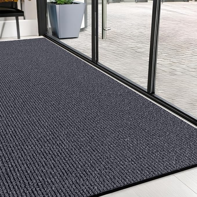 Commercial Door Mat 4'x10' Grey, Heavy Duty Industrial Floor Mat by Unknown
