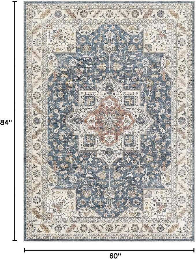 Vintage Living Room Area Rug 5x7 - Image 2