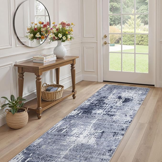 DMOYEST Washable Runner Rug for Hallway: 2x6 Neutral Modern Abstract Low Pile - Image 8