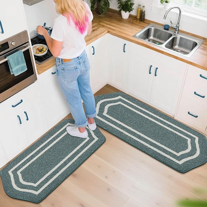 COSY HOMEER Kitchen Rugs and Mats Sets of 2PCS Non Slip Kitchen Mats - Image 8