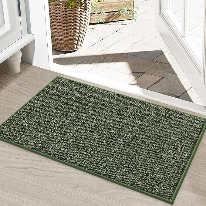 BEQHAUSE Dirt Trapper Door Mat 20" x 32", Non-Slip Washable Doormats Entrance by BEQHAUSE