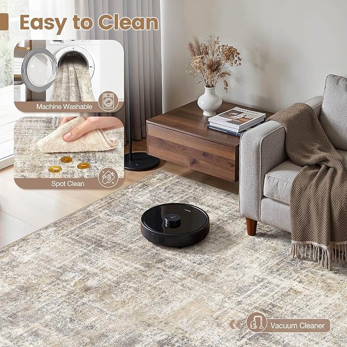 cotiled Washable 8x10 Area Rug for Living Room - Image 2