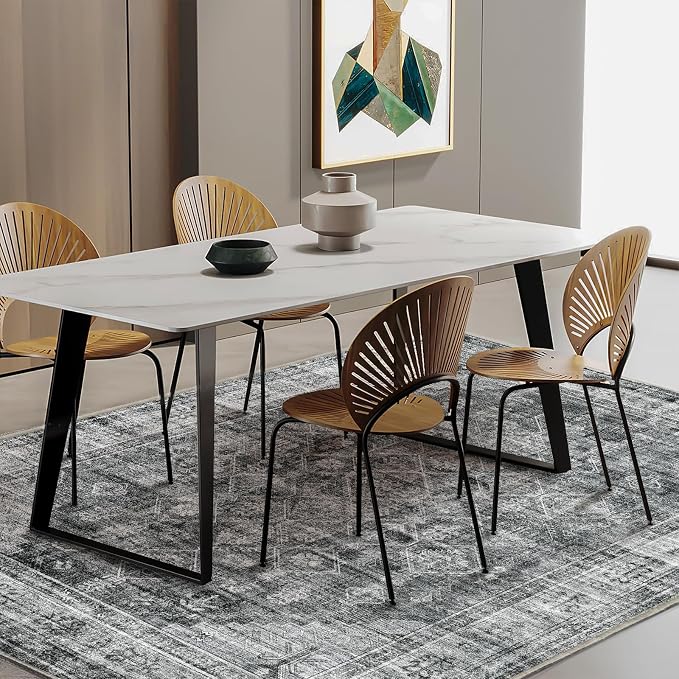 CHAMPLANT Area Rug 5'x7' Washable Rug Vintage Traditional Floor Cover Thin - Image 2