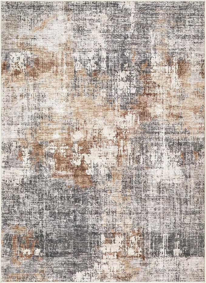 DMOYEST Washable Runner Rug for Hallway: 2x6 Neutral Modern Abstract Low Pile - Image 9