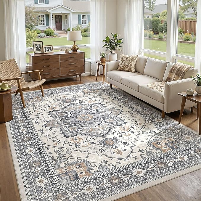 UERMEI 9x12 Area Rug Living Room Rugs - Image 5