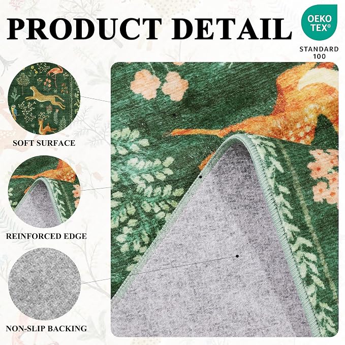 DUKINO 2x5 Rug for Hallway, Washable Kitchen Runner Rug - Image 5