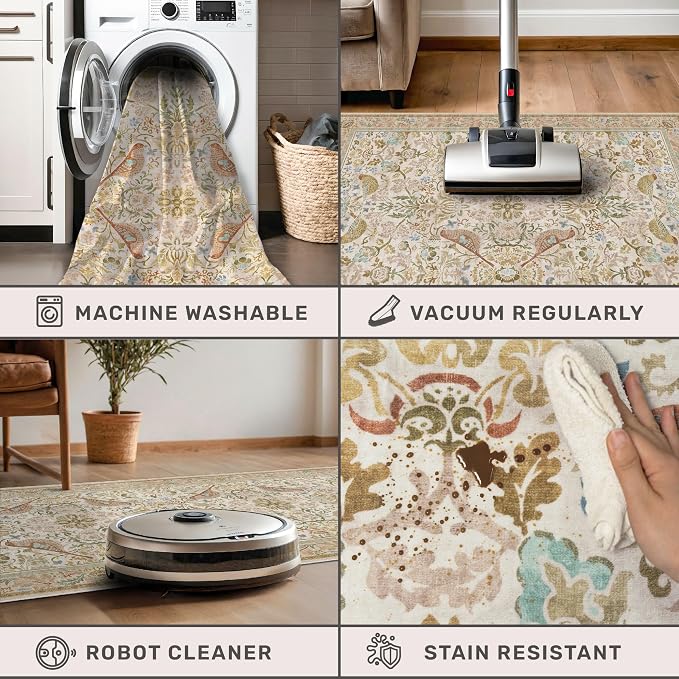 3x6 Washable Rug for Large Entryway - Image 4