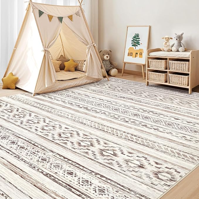 cotiled 5x8 Area Rugs Living Room Rug: Washable Boho Rugs - Image 7