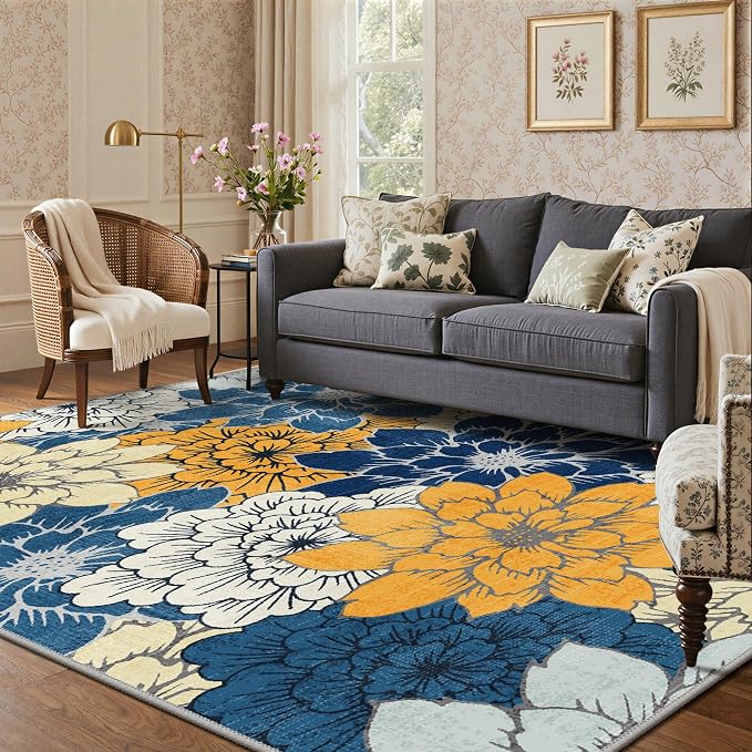 GENIMO Indoor Outdoor Area Rug 8'x10', Machine Washable Rugs - Image 9