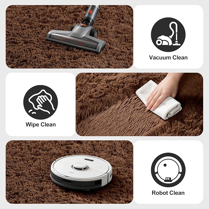 Shag Area Rugs for Bedroom Living Room, 5X8 Ultra Soft Fluffy Area Rugs for Dorm - Image 5