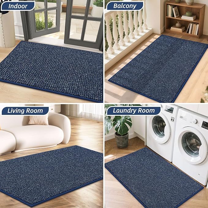 BEQHAUSE Dirt Trapper Door Mat 24" x 36", Non-Slip Washable Doormats Entrance - Image 8
