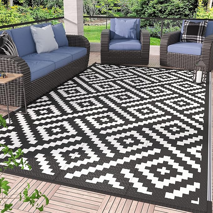GENIMO 5'x8' Outdoor Rug Waterproof, Reversible Mats, Outdoor Area Rug by GENIMO