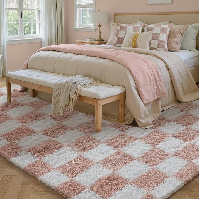 PureCozy Checkered Rug 5x8 for Living Room - Image 3
