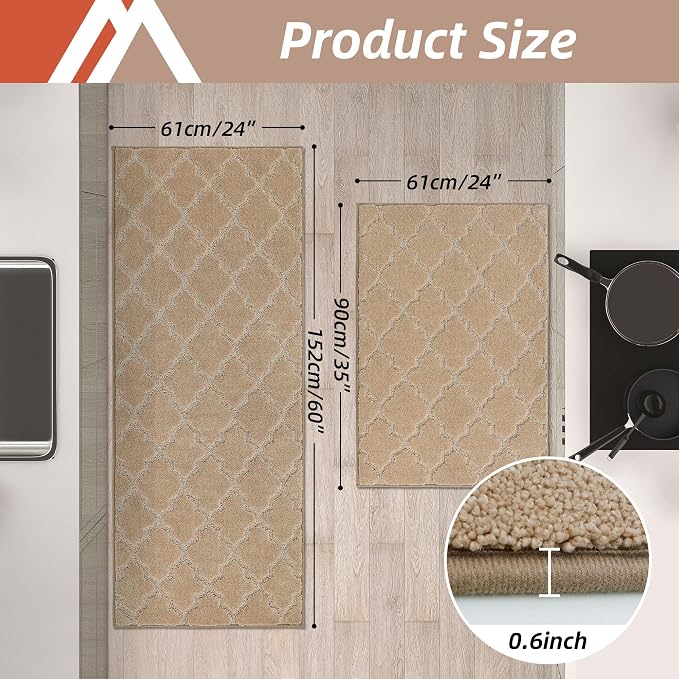 COSY HOMEER Soft Kitchen Rugs for in Front of Sink Super Absorbent Kitchen - Image 2