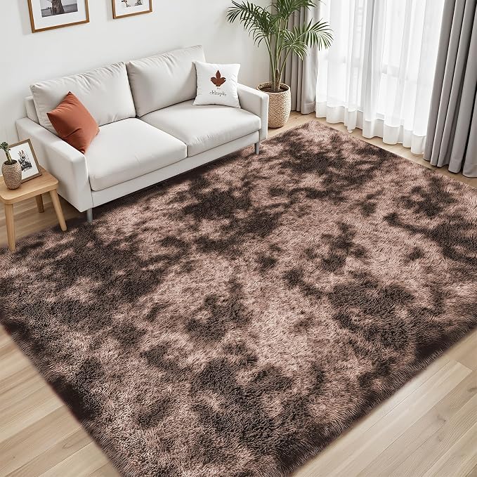 Area Rug for Living Room Bedroom: 4x6 Soft Fluffy Shag Upgrade Non-Slip High - Image 7