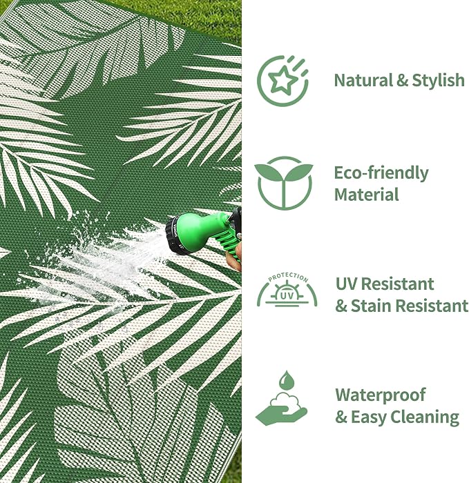 GENIMO Outdoor Rug 6' x 9' Waterproof - Image 6