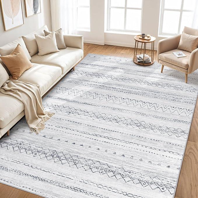 cotiled 10x12 Area Rugs Living Room Rug: Washable Boho Rugs - Image 7