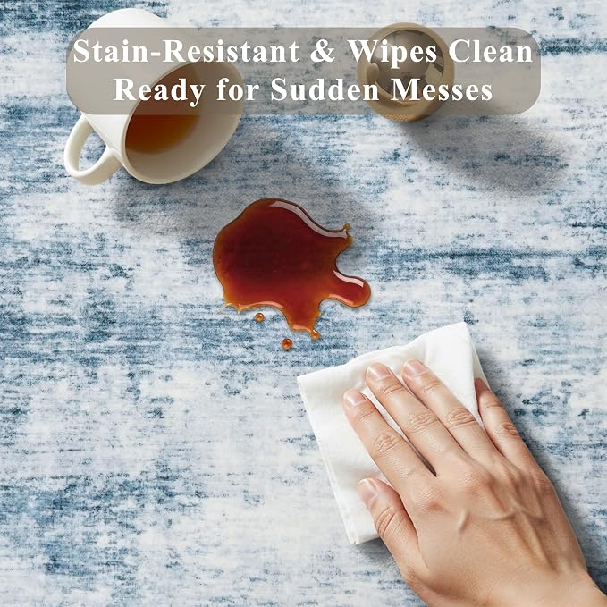 4x8 Washable Area Rug – Non-Slip Rubber Backed Indoor Rug - Image 4