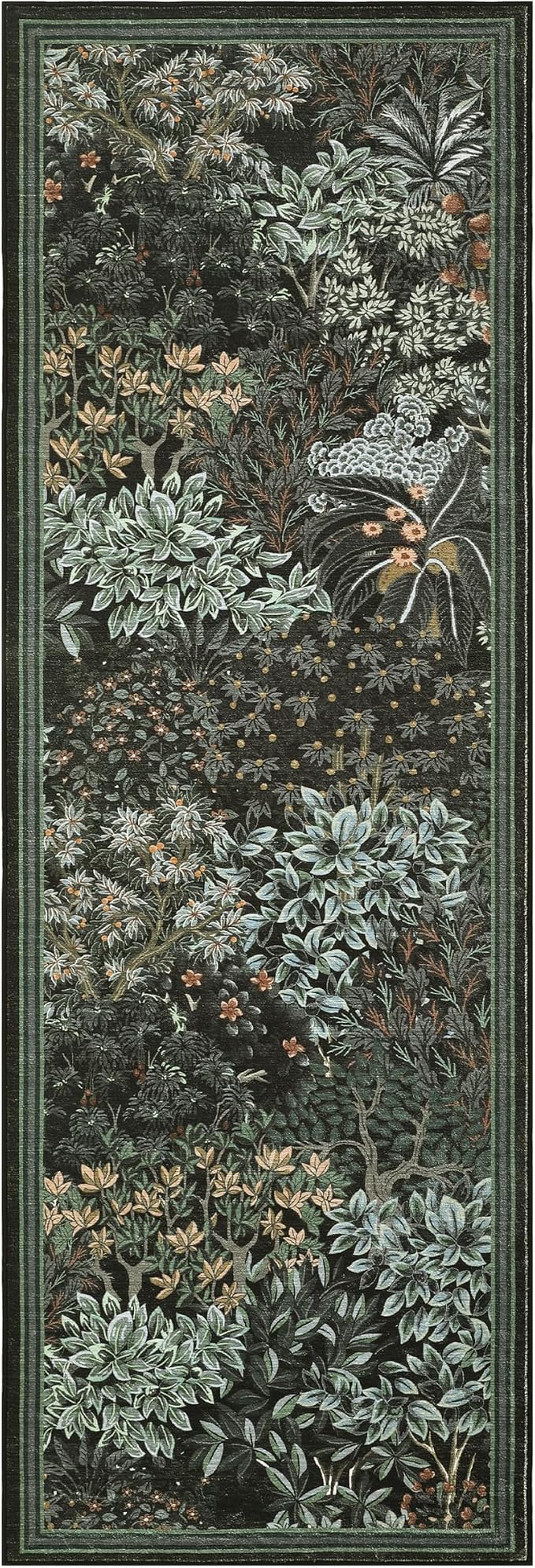 GarveeHome Forest Runner Rug 2.5x10, Botanical Low Pile Non Slip Stain - Image 4