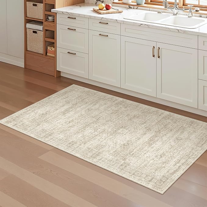Soalmost 2x4 Washable Rugs for Kitchen, Powder Room Small Area Rug Non-Slip by Soalmost