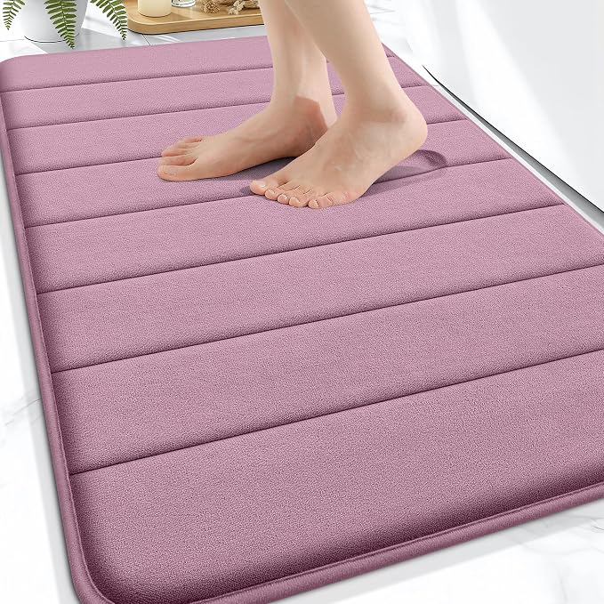 OLANLY Memory Foam Bath Mat 32x20, Super Soft Absorbent Bathroom Rugs, Quick Dry by OLANLY