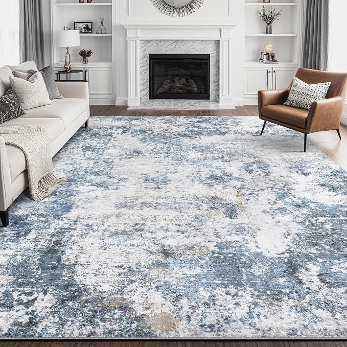 DMOYEST 10x12 Area Rug for Living Room, Washable & Non Slip Large Indoor Carpet by DMOYEST