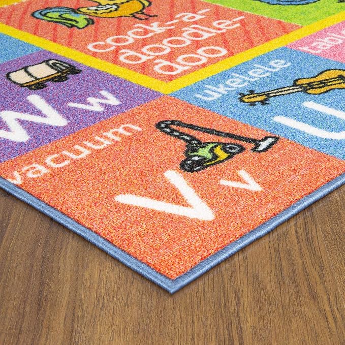 KC Cubs 3x5 ABC Alphabet Animal Sounds Rug – Educational Non-Slip Carpet Play - Image 5
