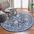 KILOCOCO Area Rug 5ft Round Living Room Rug Washable Printed Vintage Floral by Kilococo