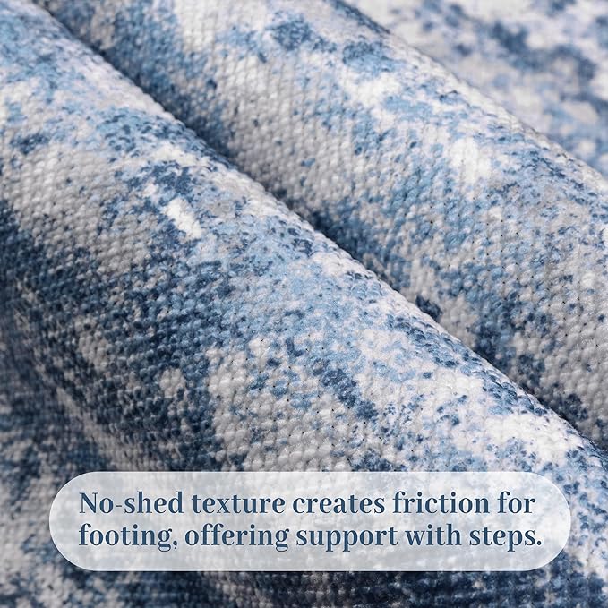 Abstract Washable Runner Rug 2x6, Hallway Rug Non-Slip, Woven Non-Shedding Thin - Image 4