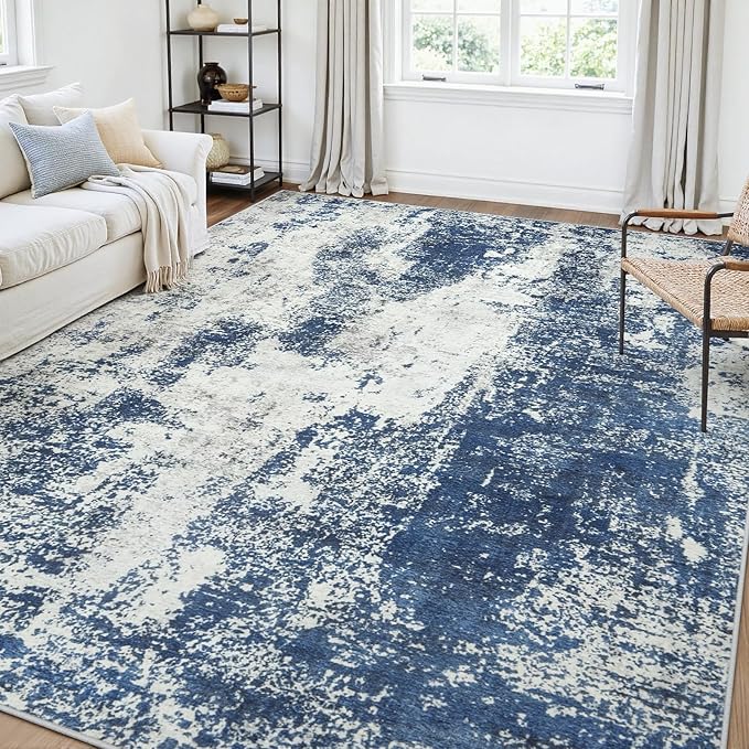 Area Rugs 6x9 Living Room: Large Soft Washable Rug Modern Abstract Anti-Skid by GENTDRIZZ