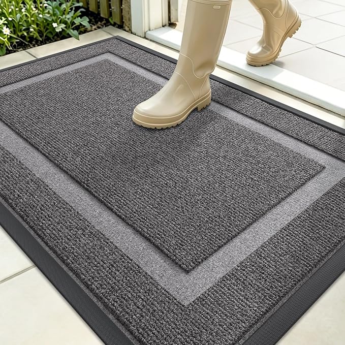 OLANLY Front Door Mat Indoor Outdoor Entrance, Waterproof All-Season, by OLANLY