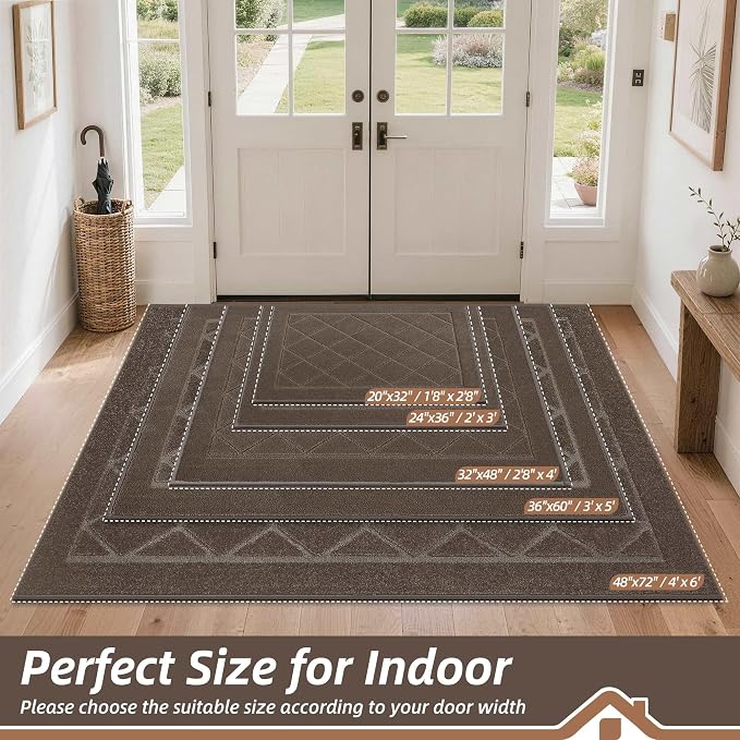 BEQHAUSE Dirt Trapper Door Mat 36" x 60", Doormat Non-Slip Entryway Rugs - Image 2