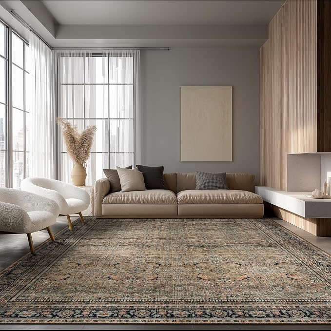 Ruaruarug Washable Area Rug 9x12 by Ruaruarug