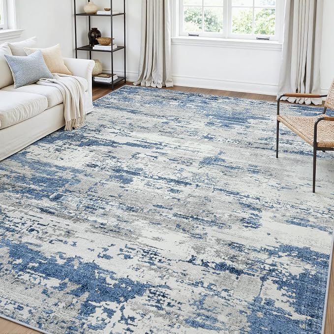 Area Rugs 6x9 Living Room: Large Soft Washable Rug Modern Abstract Anti-Skid by GENTDRIZZ
