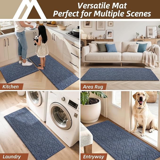 COSY HOMEER Kitchen Rugs Sets 2PCS, Non-Slip Washable Kitchen Mats - Image 7