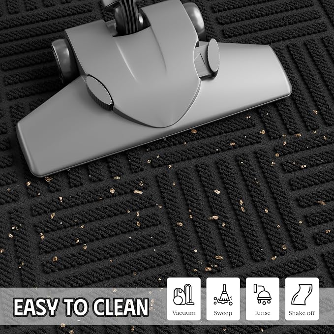 Dirt Trapper Door Mat 3' x 5', Rubber Backing Non Slip Heavy Duty Welcome Mat - Image 7