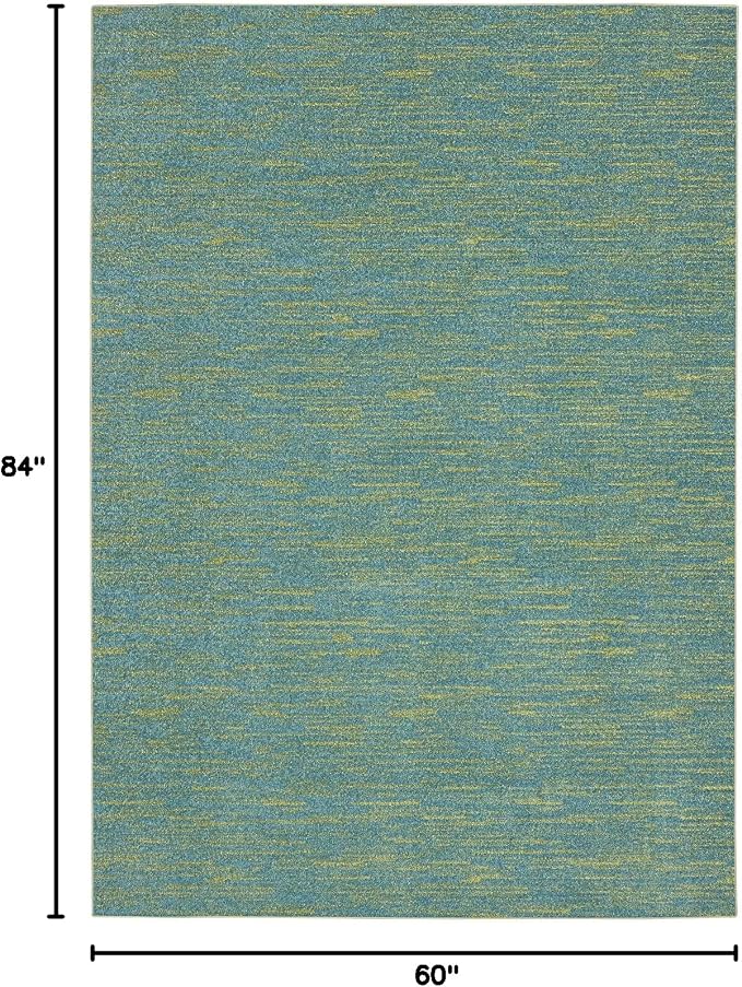 Nourison Home Nourison Essentials Blue Green 5' x 7' Area Rug - Image 2