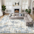 10x14 Area Rugs Living Room: Washable Large Abstract Modern Soft Rug Stain by LOONGRUG