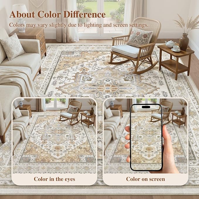 UERMEI 10x14 Area Rug for Living Room - Image 8