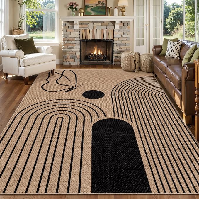 Tangsoo Easy Jute Rug 6x9 Washable Area Rugs - Image 2