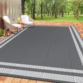 HappyTrends, Outdoor Rug, Patio Rug, Reversible Portable Plastic Straw Rug by HappyTrends