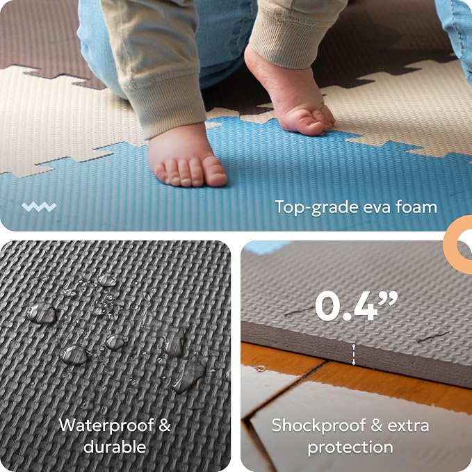 MioTetto Baby Play Mat, Soft Foam Floor Tiles - Image 8