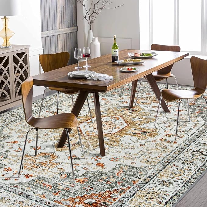 Moynesa Living Room Area Rug 9x12, Ultra-Thin Washable Large Rugs - Image 3